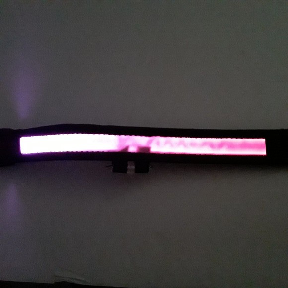 LED Pink Dog Collar  for Dogs Size SMALL Rechargable LED - 3 setting - Picture 12 of 16